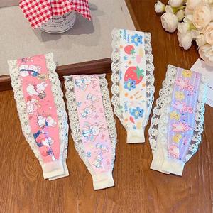 ¡Novedad de 2025! Flequillo de ala ancha para niños, Aro para el pelo dulce, pequeñas bandas para el pelo con <span class=keywords><strong>velcro</strong></span> Floral, diademas, tocados bonitos para niñas - Product Image 4