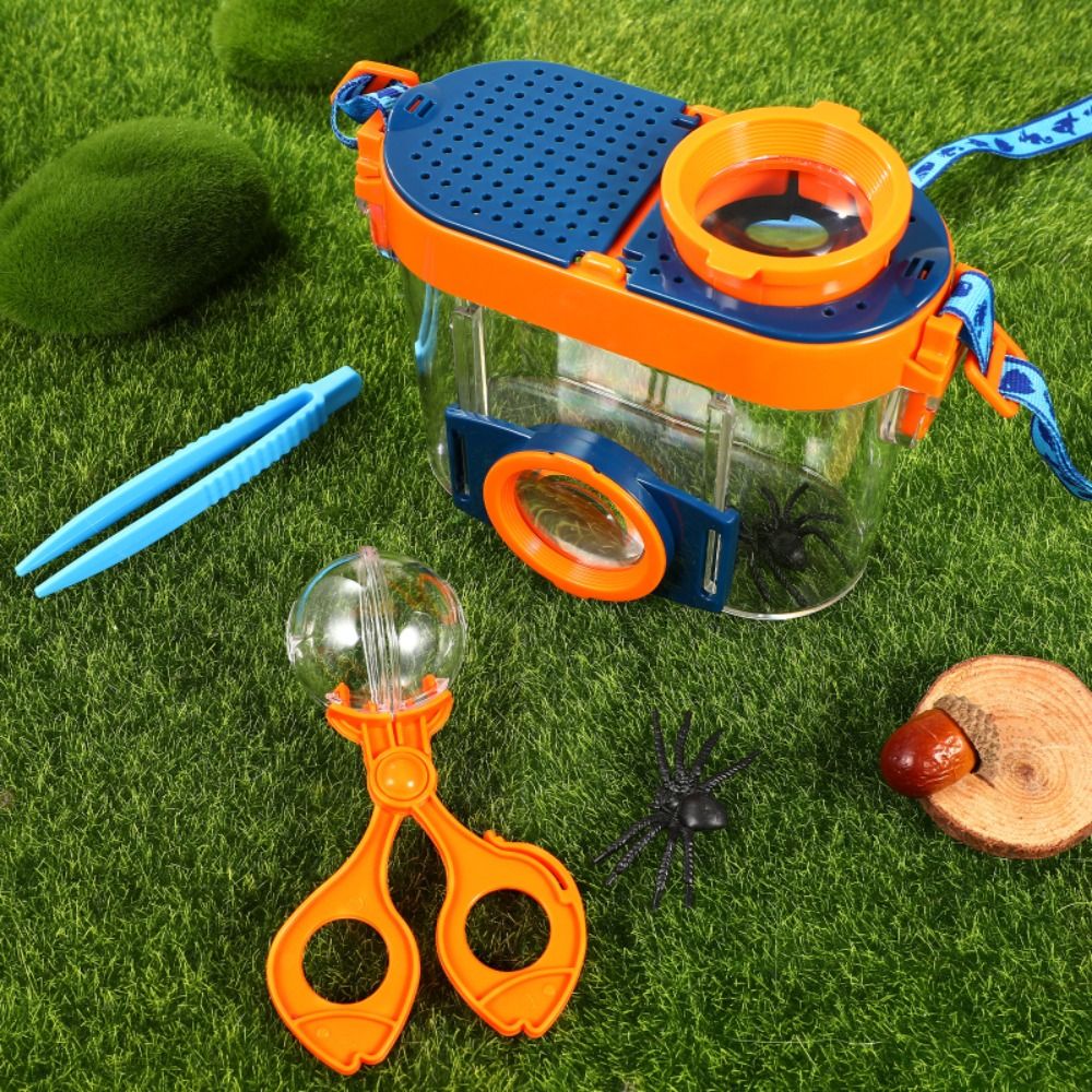 Toysmith World's Best Bug Viewer Kit - Magnifying Container For Kids, Double Lens, Vented Lid