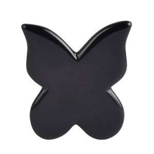 Cuerpo negro obsidiana Gua Sha raspado tablero de masaje herramienta de forma de onda de cuerpo <span class=keywords><strong>sano</strong></span> - Product Image 5