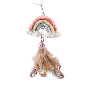 Brinquedo para Gatos de Porta com Balanço Elástico Arco-Íris e Fecho de Velcro para Diversão Mãos-Livres - Product Image 1