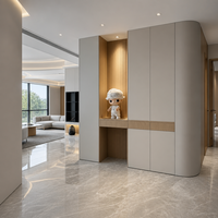 Meuble à chaussures de luxe moderne pour entrée, style italien minimaliste, rangement intégré, organisateur modulaire pour buanderie avec éclairage LED, mobilier de maison