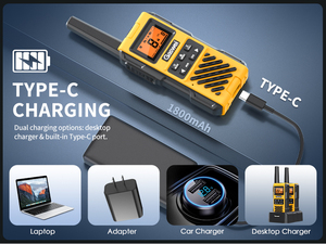 Bán hàng tốt nhất Long Range talkies walki talkies băng tần kép radio cầm tay hai cách phát thanh Analog không thấm nước Walkie Talkie - Product Image 5