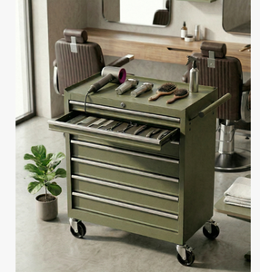 Barber Shop Use Metal Trolley <b>Tool</b> Storage <b>Cabinet</b> Heavy Duty Workshop Roller <b>Drawer</b> Steel <b>Tool</b> <b>Cabinet</b> Wheels - Product Image 1