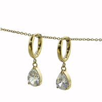 Pendientes de Mujer de Acero Inoxidable 316L de Alta Calidad, Estilo Europeo de Lujo Ligero, con Circonitas Multicolores