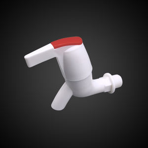 Robinet de cuisine en plastique à poignée en L, nouveau design, installation facile, blanc, en PP et ABS - Product Image 4