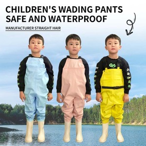 Nouvelle Couleur Beige, Bottes de Pêche Imperméables pour Enfants, Bottes de Pêche à Poitrine pour Enfants, Certification Coréenne KC, Prix Bas - Product Image 2