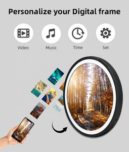 Cadre photo numérique Wintouch haute luminosité 300 cd, écran complet 23,6'' rond en alliage d'aluminium, contrôle via application mobile, exposition d'art - Product Image 6