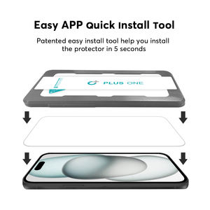 Protecteur d'écran en verre trempé pour iPhone 16 Pro Max avec outil d'installation - Product Image 3