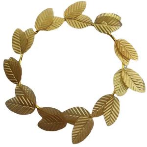 Bandeau grec Costume Couronne de laurier <span class=keywords><strong>romain</strong></span> Couronne Bandeaux feuille d'or pour femmes hommes Accessoires de coiffure - Product Image 3