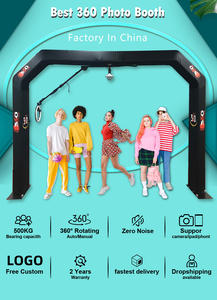 Photomaton 360° en Suspension, Plateforme Rotative de 100 cm, Miroir Infini, Plateau en Verre, Remplacement du Moteur, pour 4 Personnes - Product Image 2