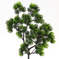 EG-G486 Plantes artificielles en plastique, 29 fourches, feuilles d'aiguilles de pin, branches de pin pour accessoires de bonsaï