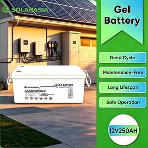 <span class=keywords><strong>Batterie</strong></span> <span class=keywords><strong>Gel</strong></span> Scellée Sans Entretien <span class=keywords><strong>12V</strong></span> 100Ah 120Ah 150Ah <span class=keywords><strong>200Ah</strong></span> 250Ah à Décharge Profonde – Batteries <span class=keywords><strong>Gel</strong></span> Économiques pour Système Solaire - Product Image 1