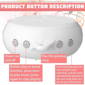 BPA free stocks rotazione a batteria personalizzata 35 ninne nanne altoparlante bluetooth culla cellulari motor spinner music box - Product Image 2