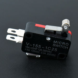 Interrupteur poussoir V-155-1C25 15A 1/2HP <span class=keywords><strong>125</strong></span> 250VAC 0.6A 125VDC 0.3A 250VDC 3 broches Micro-interrupteur à bouton poussoir - Product Image 4