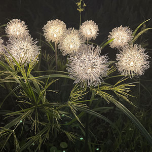 <b>Led</b> Aluminum <b>Wire</b> Dandelion <b>Lights</b> Outdoor Garden Decorative Luminaire With Remote Control 2 Year Warranty - Product Image 1
