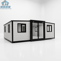 Maison conteneur pliable de 20 pieds, espace de vie préfabriqué pour villa familiale, dortoir, résidence temporaire à distance ou dans un jardin.