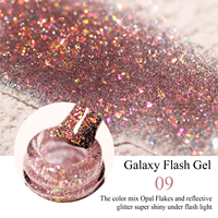 YOUGEL Vernis à ongles gel UV/LED en résine organique, 14 couleurs, effet galaxie, paillettes, strass, disco, avec logo personnalisé, flacon de 15 ml