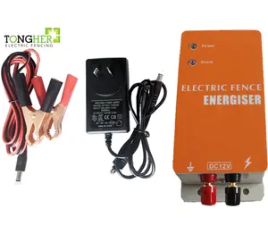 Contrôleur de clôture électrique de style classique avec électrificateur chargé par batterie en bois PVC 12V pour animaux de ranch bétail volaille à l'extérieur - Product Image 1