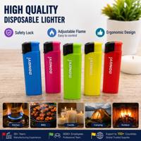 Briquet électronique à gaz ISO9994, sûr, jetable, rechargeable, flamme nue, fin, au butane, piézoélectrique, vente en gros, logo personnalisé, allume-feu OEM