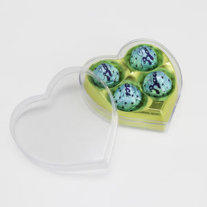 Boîte cadeau en plastique en forme de cœur YUZMEI, boîte à chocolat 4 pièces, boîtes à bombonnières en acrylique, boîtes transparentes pour bonbons, contenants pour cadeaux de mariage - Product Image 6