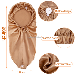 Venta al por mayor Impreso de doble cara Satén <span class=keywords><strong>Pelo</strong></span> Wraps Durags Long Braid Bonnets Mommy Me Gorro de dormir para hombres Mujeres para viajes deportivos - Product Image 4