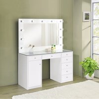 Meubles de maison en bois coiffeuse design de maquillage miroir avec tiroir ensemble meubles modernes blancs mesa