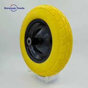 Neumático para <span class=keywords><strong>carretilla</strong></span>, <span class=keywords><strong>rueda</strong></span> de espuma PU para <span class=keywords><strong>carretilla</strong></span> de 14 pulgadas, neumático sólido sin planos 3,50-8 y <span class=keywords><strong>rueda</strong></span> con orificio de <span class=keywords><strong>eje</strong></span> de 5/8 "para camión de mano - Product Image 5