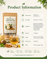 Sachets de tisane mélangée aux fruits de moine et poire des neiges, qualité supérieure, vente en gros, naturellement sucrée, pour la santé des poumons et de la gorge, 0,1 kg