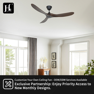 60 inch 3-blade solid wood <b>ceiling</b> fan with remote control, silent DC motor, electric pendant <b>light</b> suitable for hotel, home - Product Image 5