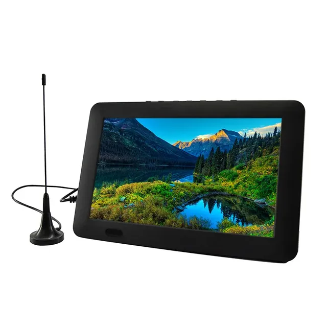 New 9 Inch Portable Slim 16:9 MINI TV Built-in 1500mAh Battery DVB-T2 USB LCD Monitor for Vehicle Home Outdoor Business