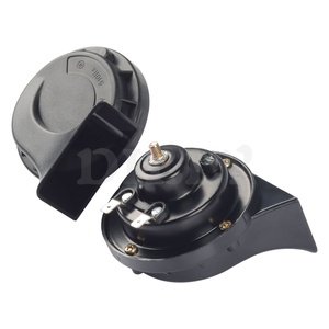 Clacson Auto 12V 24V Set Clacson a Tono Alto e Basso Universale Modificato per Moto, Camion, Treno, Autobus, Barca, Clacson a Chiocciola Nero a Bocca Quadrata - Product Image 6