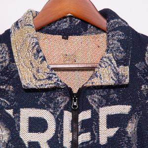 Bán Buôn Xu Hướng Mới Tùy Chỉnh Dệt Jacquard Bộ Quần Áo Tấm Thảm Áo Khoác Và Quần Bộ Với Sản Phẩm Nhà Sản Xuất - Product Image 2