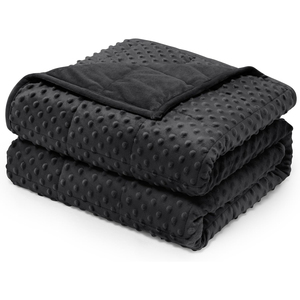 Couverture lestée en tissu minky à <span class=keywords><strong>7</strong></span> couches, chaude et rafraîchissante, 15 livres, avec billes de verre pour dormir, avion, maison et hôtel, utilisation quatre saisons - Product Image 1