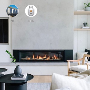 CRUISE 72 pouces 1828x720x380mm moderne de luxe intérieur métal et verre <span class=keywords><strong>Insert</strong></span> linéaire Propane foyer au gaz lpg avec <span class=keywords><strong>cheminée</strong></span> intégrée - Product Image 1