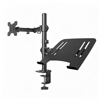 Support de moniteur personnalisé Khcoohoo, compatible avec les ordinateurs portables de 10'' à 17'', et les écrans de 13'' à 32'', capacité de charge de 8 kg, avec câble