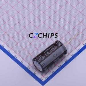 Condensador Electrolítico de Aluminio de Montaje Pasante UCS2W101MHDHZX, D18xL35.5mm, 100uF, 20%, 450V, 7.5mm - Product Image 1