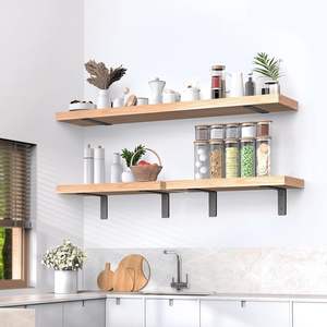 8 인치 헤비 듀티 선반 브래킷, 소박한 L 플로팅 선반 브래킷, 장착 하드웨어가있는 DIY 장식용 벽 선반 브래킷 - Product Image 4