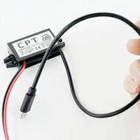 USB-C mâle 12V à 5V 3A 15W DC Buck convertisseur Modules de pilote de puissance onduleur de voiture pour périphériques USB