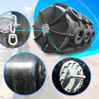 Fenders flottants en mousse solide bleue pour protection de quai, Fenders marins en mousse remplie pour navires