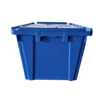 Conteneur de stockage en plastique durable avec couvercle verrouillable de couleur personnalisée pour le transfert de pièces