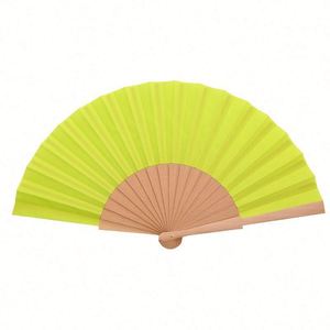 Éventail pliant vintage en bambou de 33 cm, écologique, artisanal, pour Halloween, mariage ou danse - Product Image 4