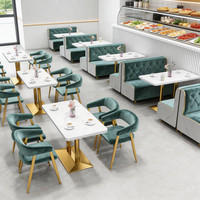 Fauteuil de banquette moderne et décontracté pour restaurant, salon de thé, pâtisserie, ou restaurant occidental – Mobilier en panneaux de bois – Vente en gros