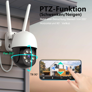 Cámara PTZ para exteriores con ángulo de visión personalizado de 4MP y 110 °, alarma de sonido y luz, detección de movimiento, Audio bidireccional, cámara panorámica Wifi - Product Image 3