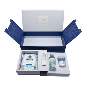 Custom Magnetic Cosmetic Gift Packaging Boxes Glossy <b>Lamination</b> Sponge Lining Skin Care Serum Set Luxury High Quality Double - Product Image 5