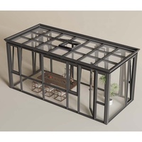 Fenêtres modernes en aluminium à double vitrage, vitrage pour véranda, jardin d'hiver, économie d'énergie, serres, véranda pour villa