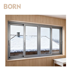 Fenêtre coulissante en verre trempé à rupture de pont thermique insonorisée avec double vitrage pour maison résidentielle, prix d'usine - Product Image 2