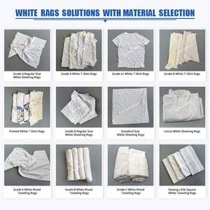 Trapos de Algodón Blancos Reciclados para Limpiar, Paños de Limpieza Económicos para Uso Industrial - Product Image 5