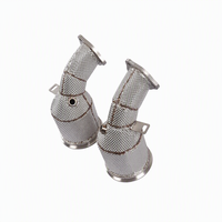 Flow Sport 200 cellules pour Porsche Panamera 971 2.9T + Résonance basse fréquence optimisée 2019 SS304 Downpipe pour Tuning Automobile et Amélioration de Puissance