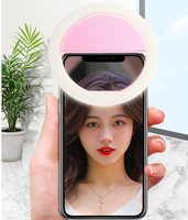 Vente en gros LED Selfie Ring Light Batterie Lampe annulaire rechargeable pour Smart Phone Maquillage