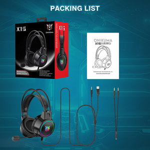 Auriculares para juegos <span class=keywords><strong>ONIKUMA</strong></span> <span class=keywords><strong>X15</strong></span> <span class=keywords><strong>Pro</strong></span>, sonido de ordenador, estéreo, Auriculares con cable y micrófono, luz colorida para ordenador portátil, PS4, Xbox One, teléfono - Product Image 6